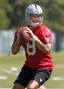 With a muddled QB situation in Oakland, rookie Tyler Wilson could get an early shot to take the reins.